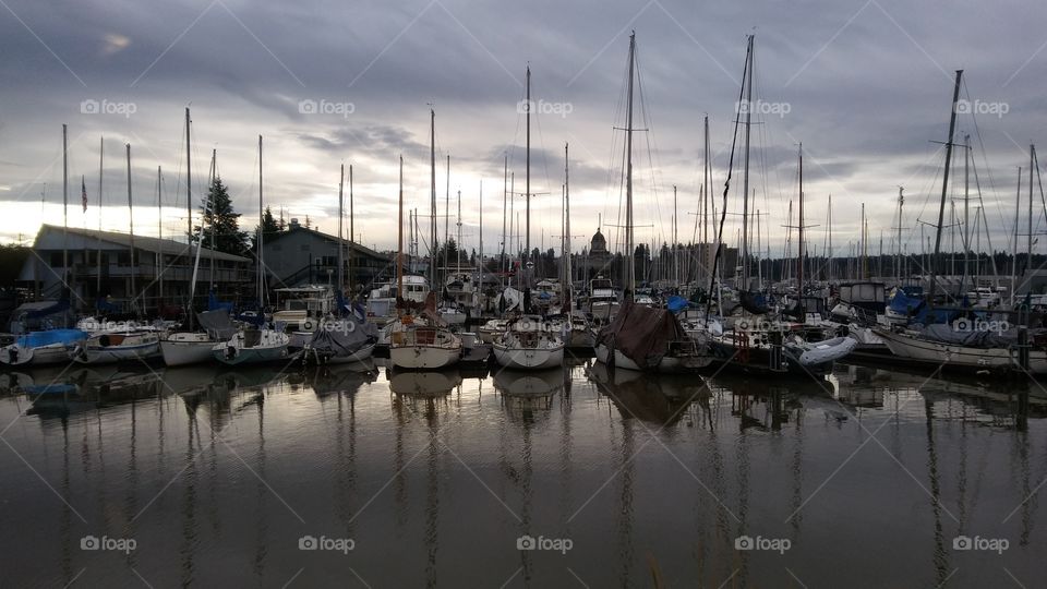 boats in Port of Olympia