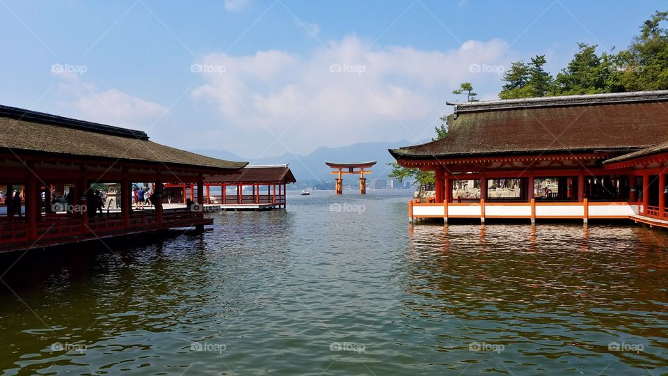 Floating torii gates