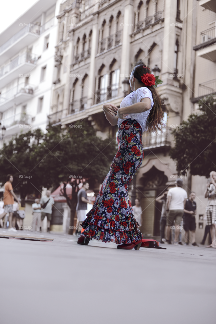 dancing flamenco in the streets of seville