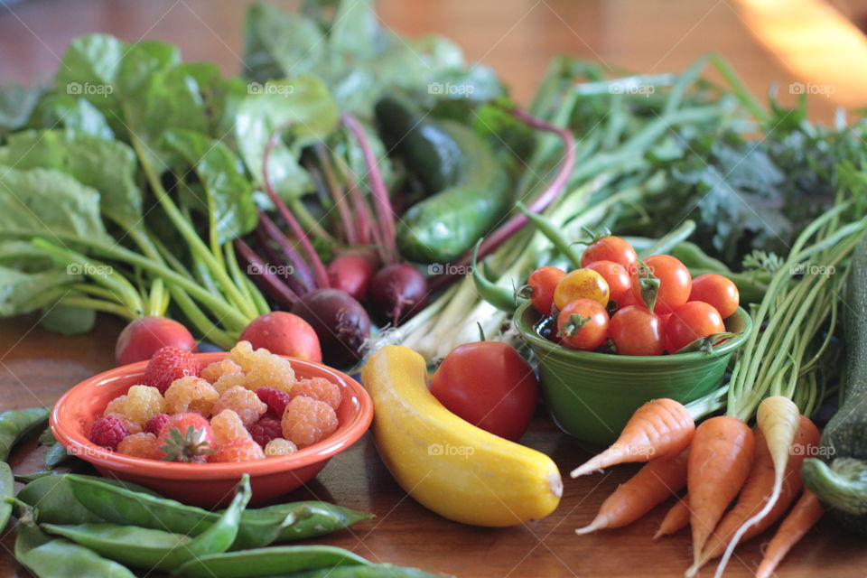 Fresh fall garden harvest for cooking. 