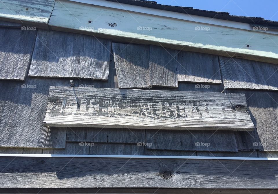 Weathered sign