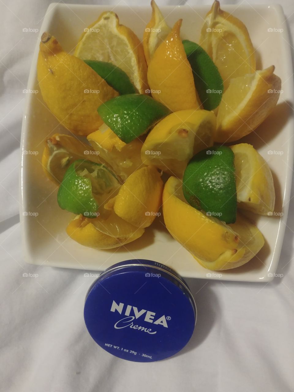 Lemon, lime and Nivea Cream