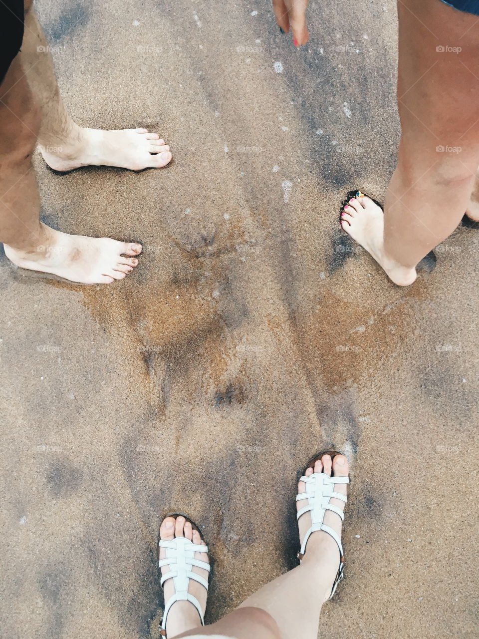 Beach, Sand, Foot, Seashore, People