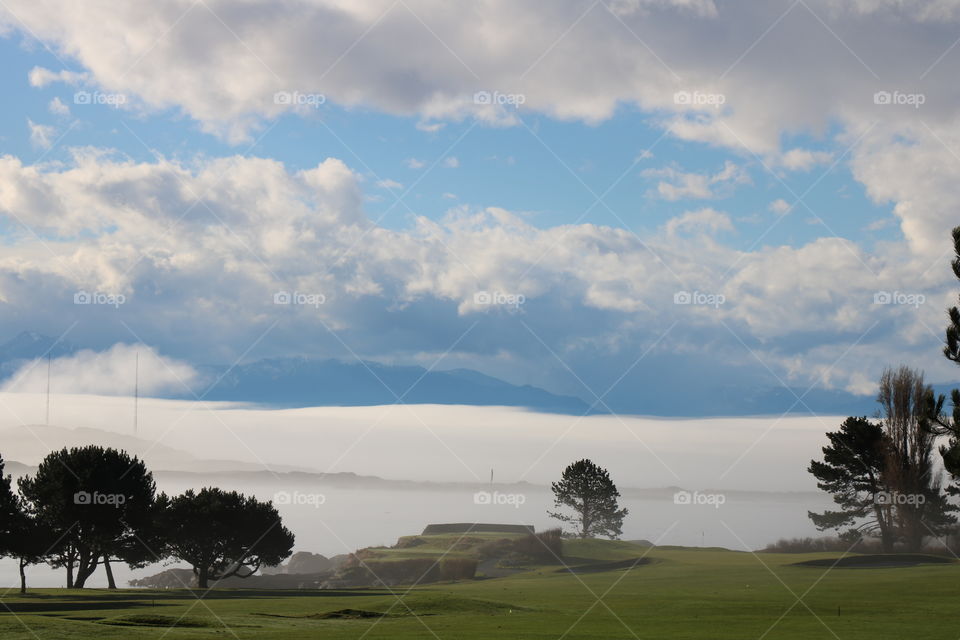 Fog over the ocean