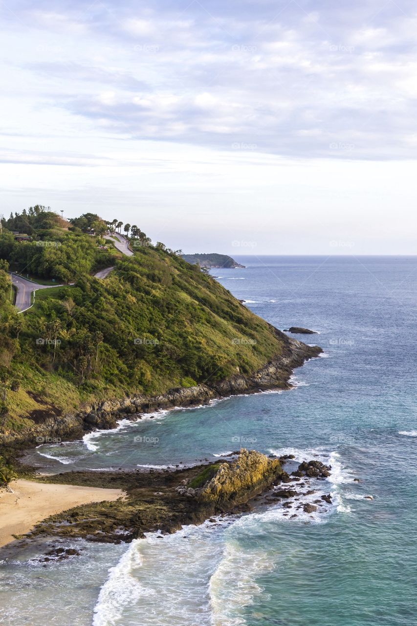 Seascape with road