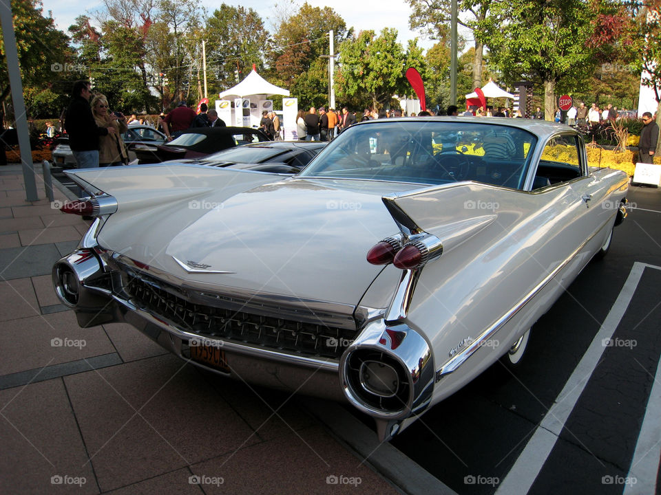 1959 cadillac classic car tail fins by vincentm