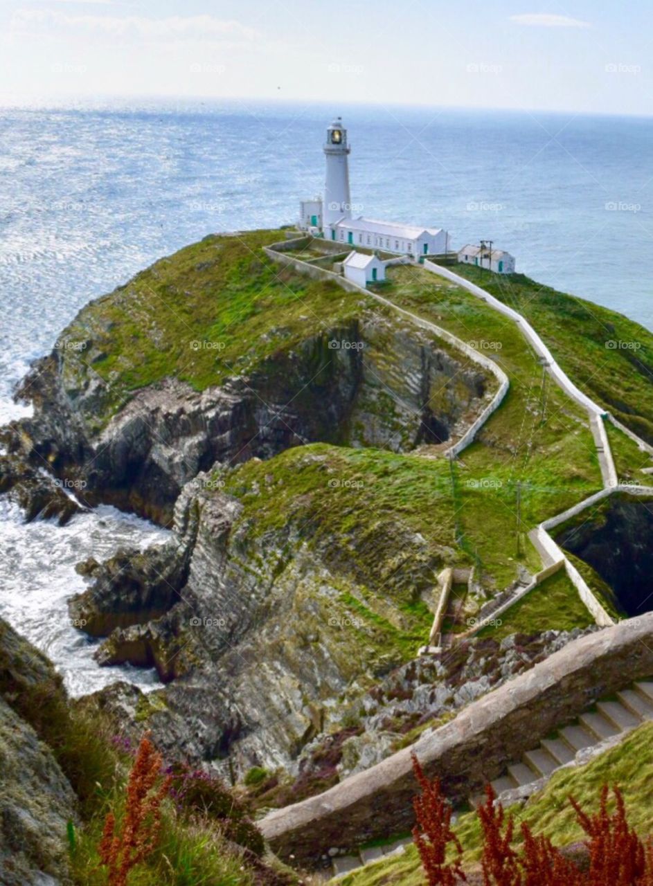 Southstack lighthouse in wales United Kingdom 