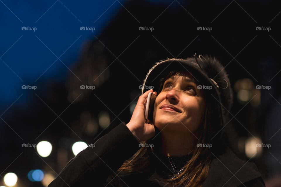 Woman taking in mobile phone