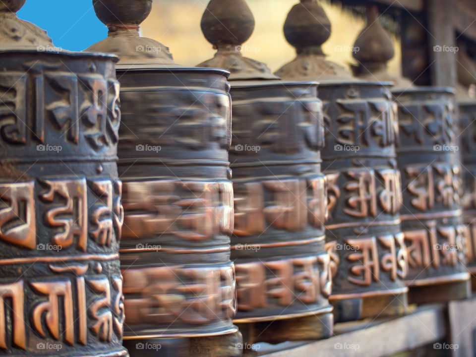 Nepal prayer wheels Kathmandu, Nepal 