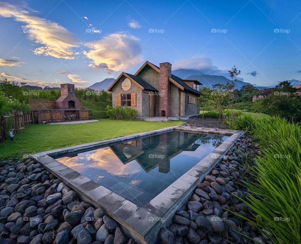 enjoy the fresh air in front of the house