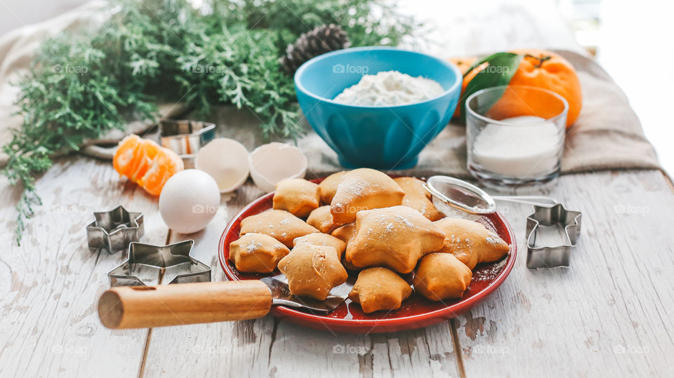 Homemade cookies on the kitchen 