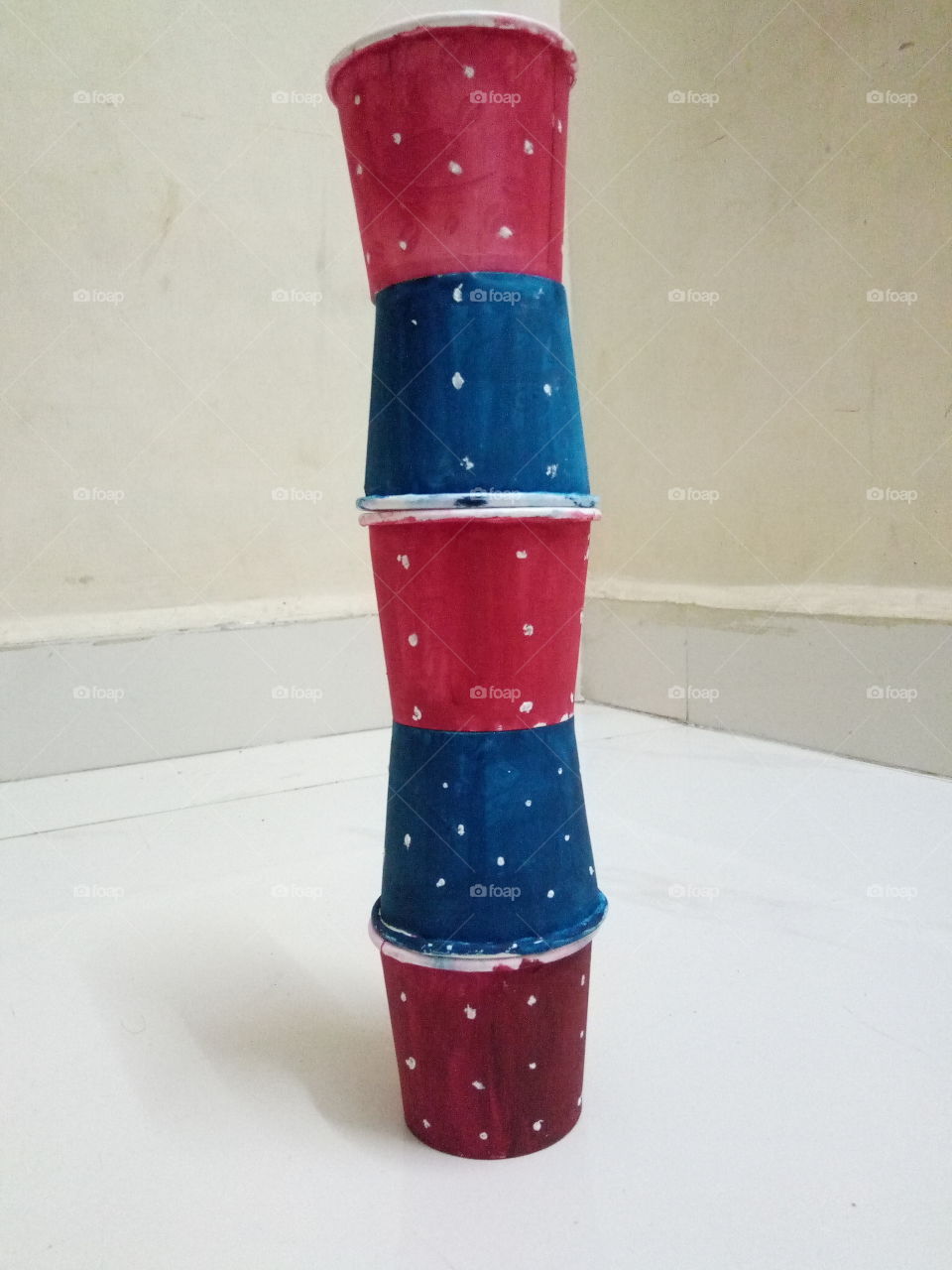 Paper cup tower