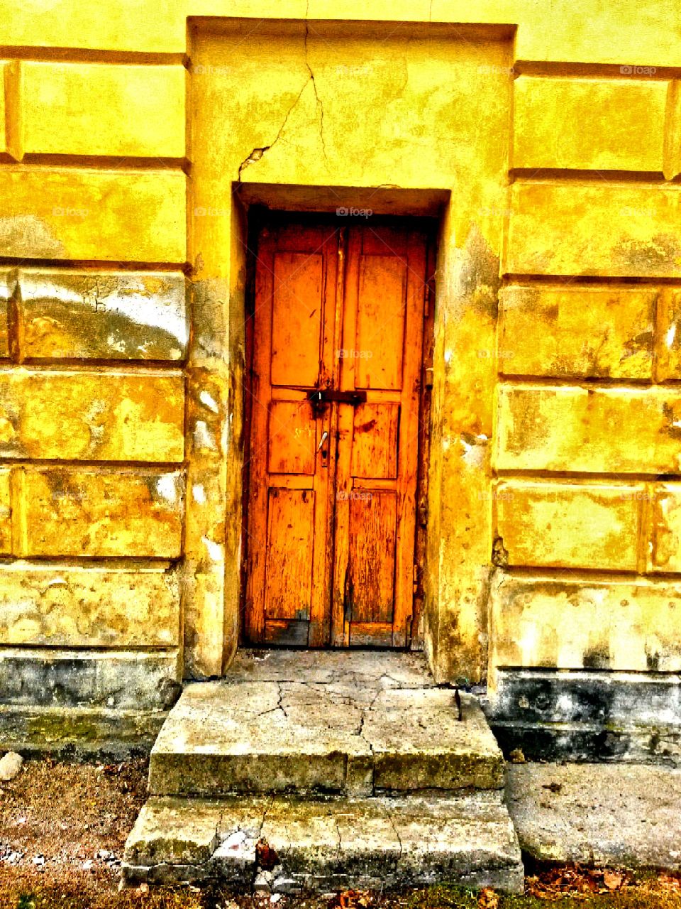 Old door. What will behind this old castle door?