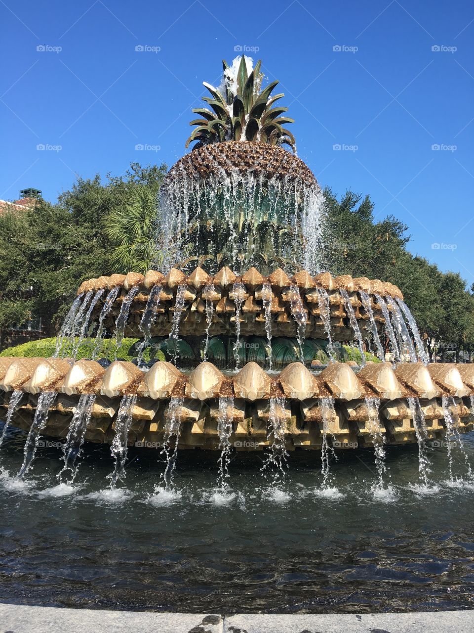 Pineapple Welcome Fountain; Charleston, SC, USA