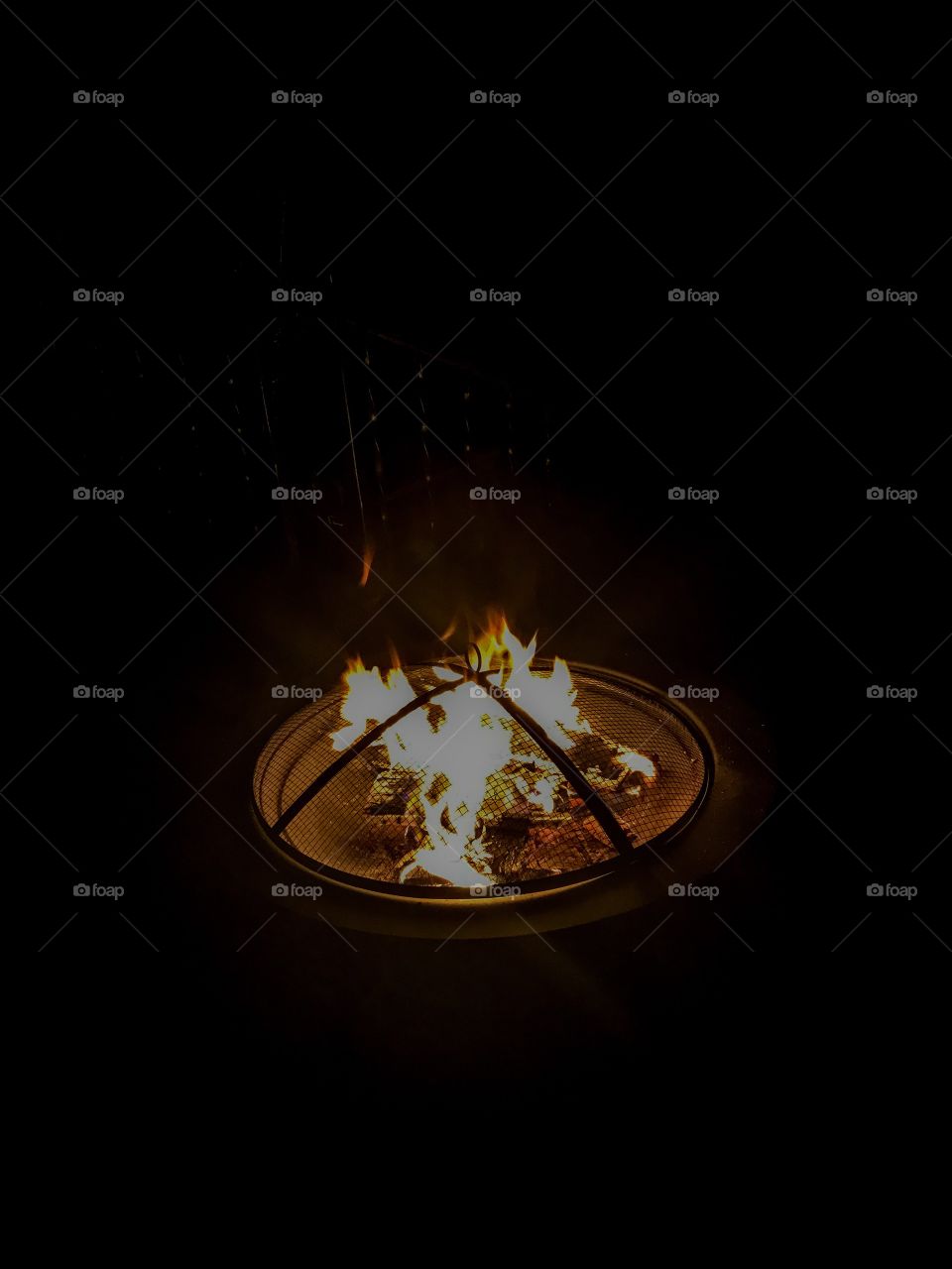 Fire pit at night