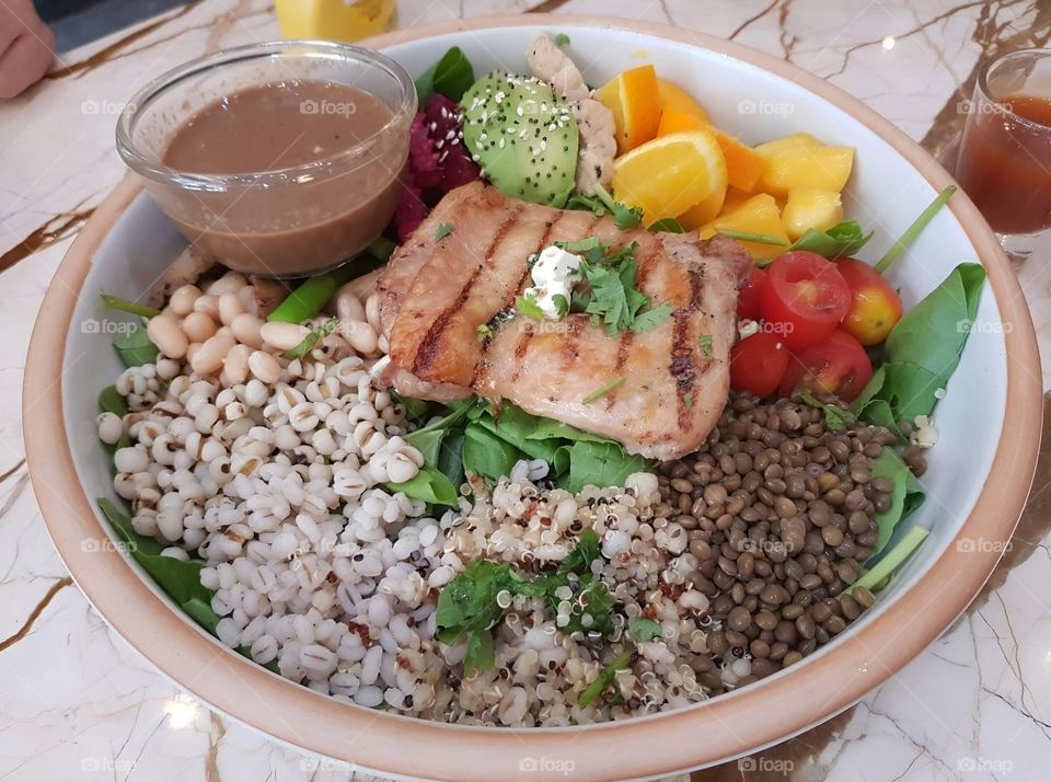 chiken five bean salad