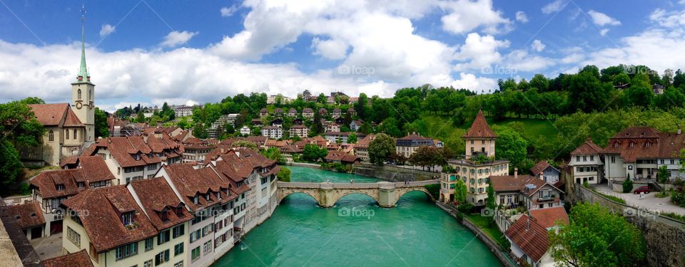 View of Aare river in Bern, Switzerland