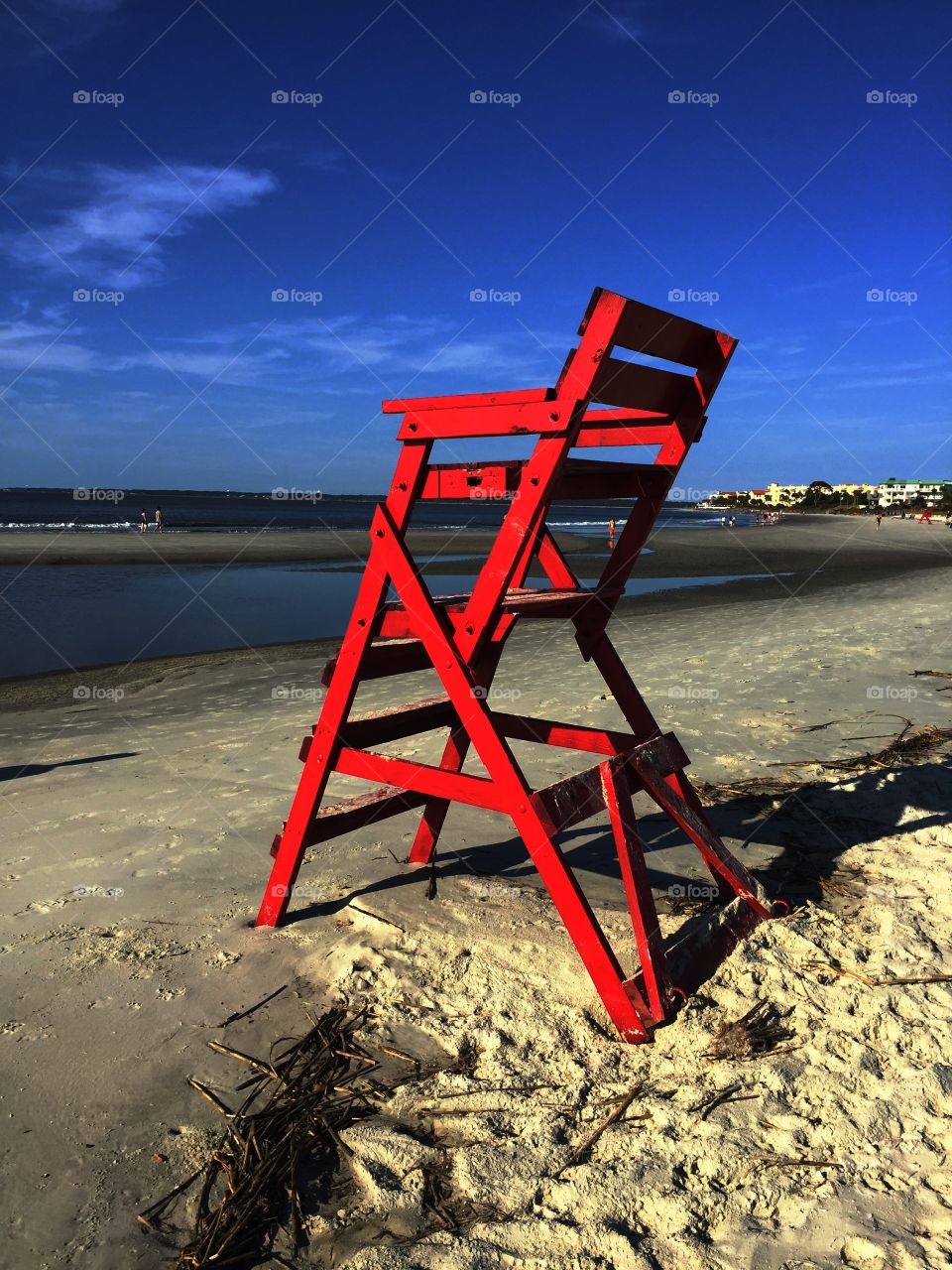 Lifeguard chair at the beach