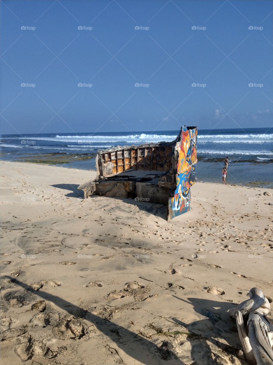ship wreck on beach