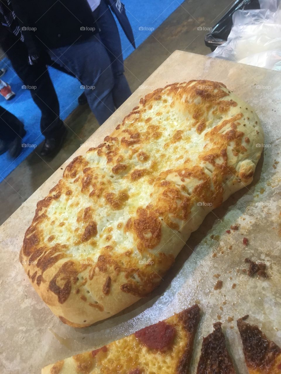 Right out of the oven cheese pizza