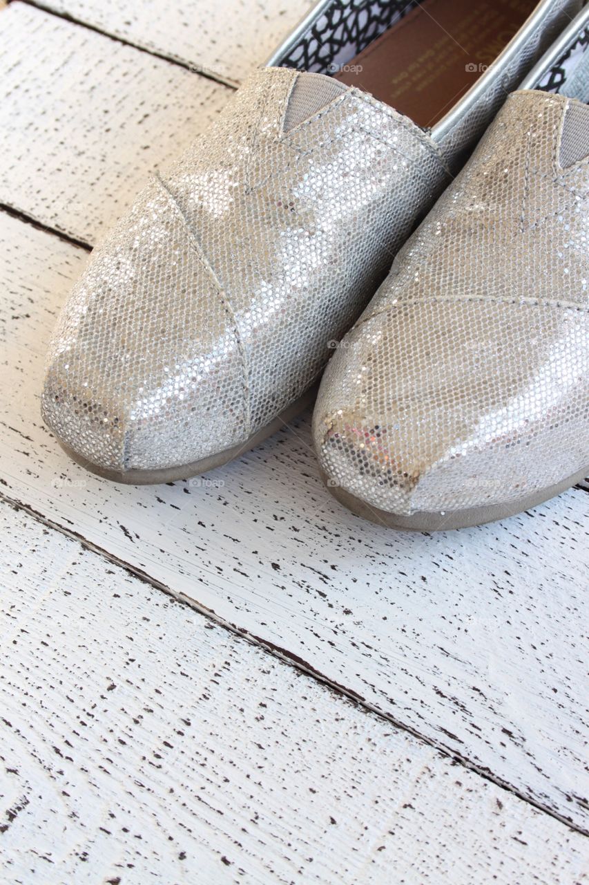 Silver Glitter Shoes