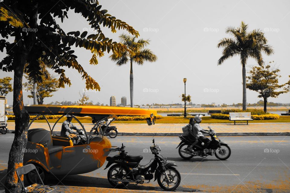 Phnom Penh Street ride. Cambodia