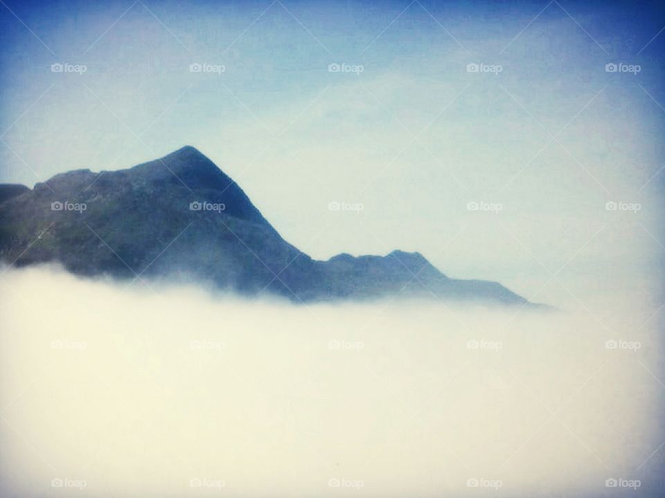 Mountain above Morning Fog