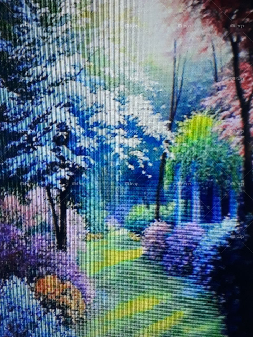 paisagem com fundo coloridos