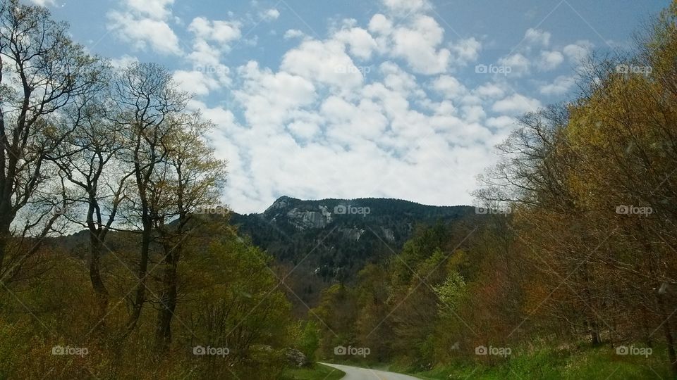 Grandfather mountain just shy of 6000ft photographed in spring on the blue ridge parkway.