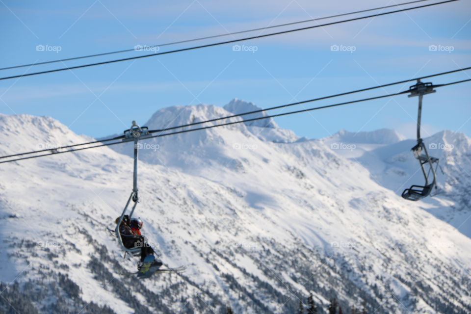 On a chairlift 