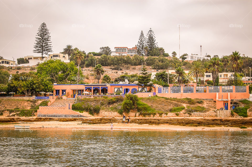 Oualidia lagoon shore