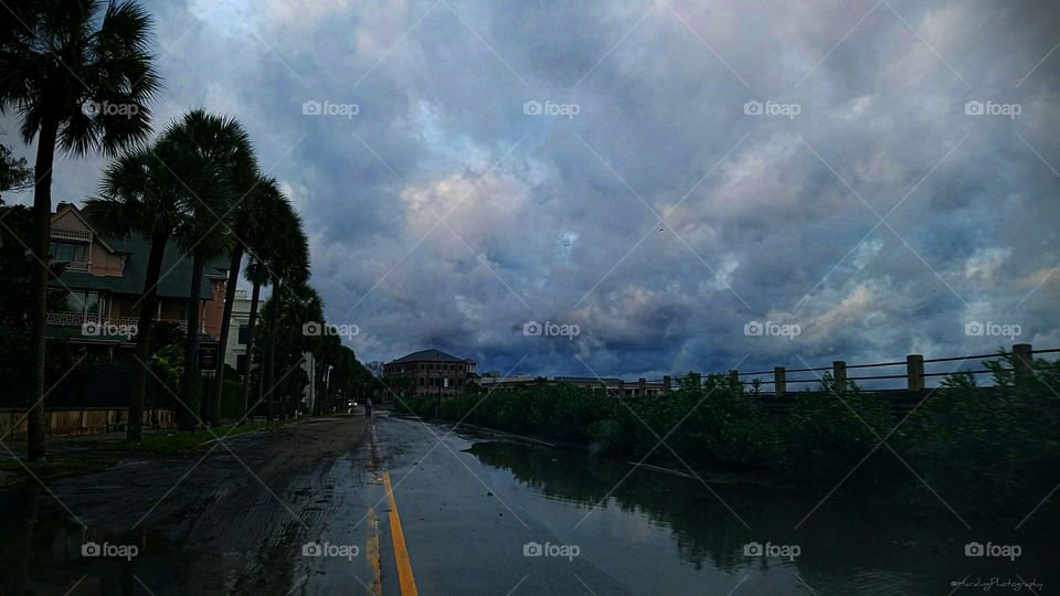 This is The Battery in Charleston SC, after Hurricane Matthew