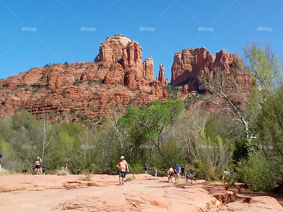 Mountain of rock formatio