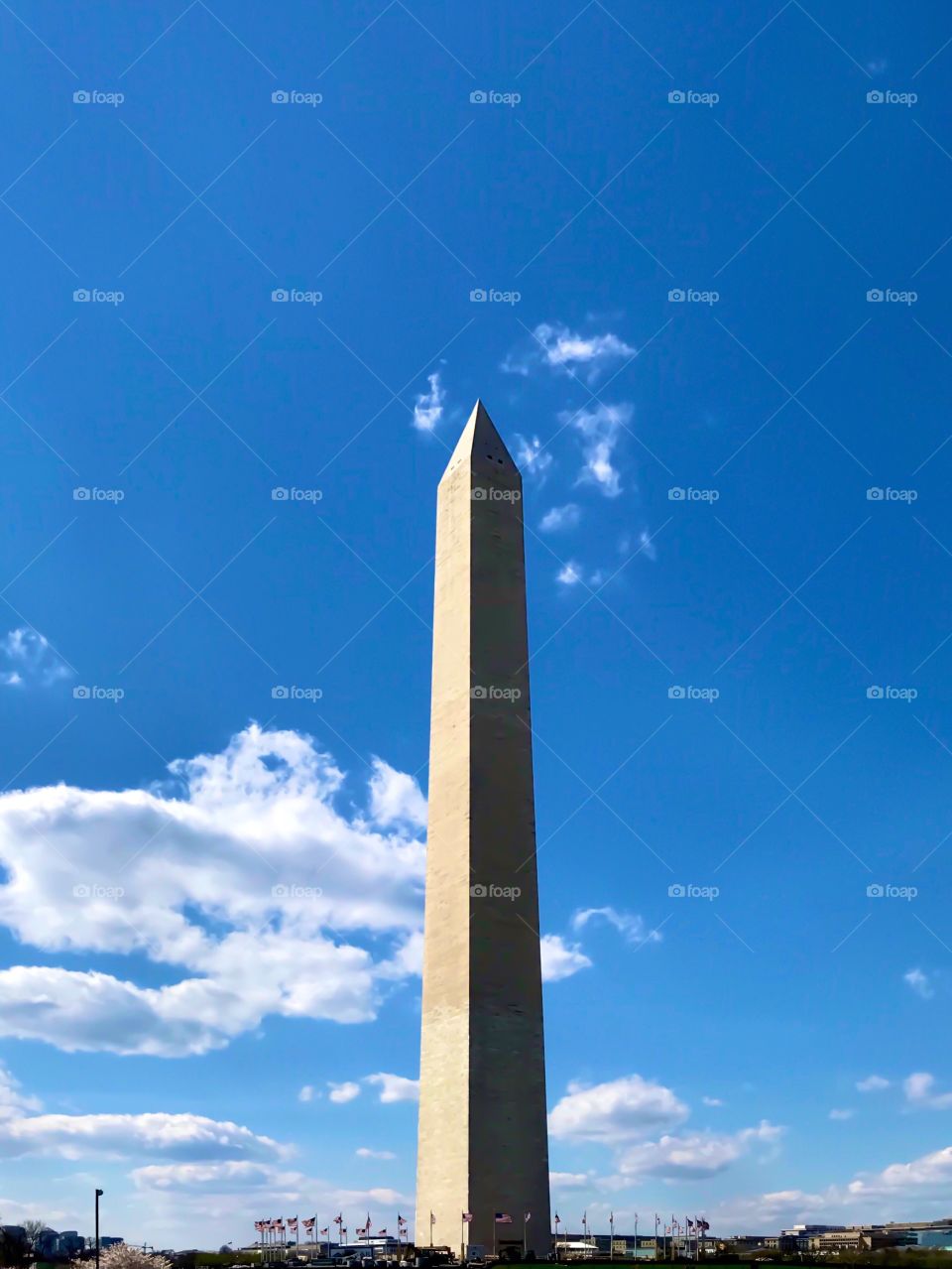 The majestic Washington Monument on the National Mall in Washington DC.