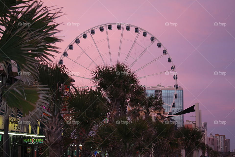 Ferris wheel at amusement park