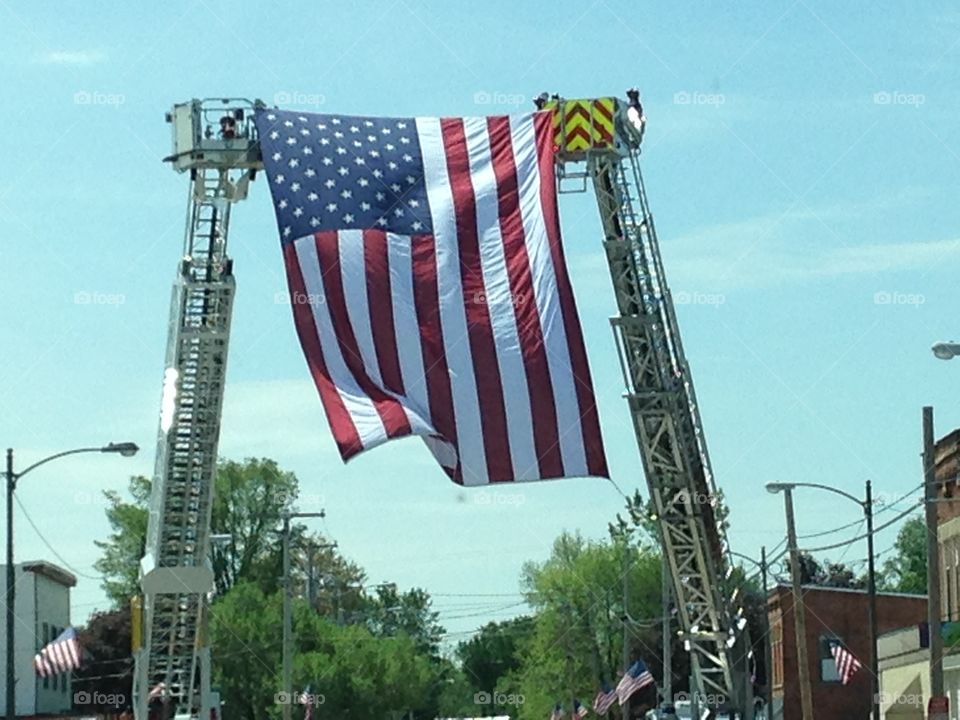 Line of duty death procession 