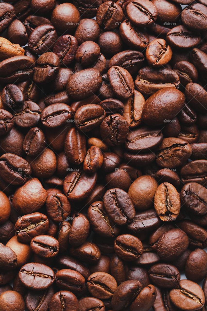 Coffee beans background.macro photo