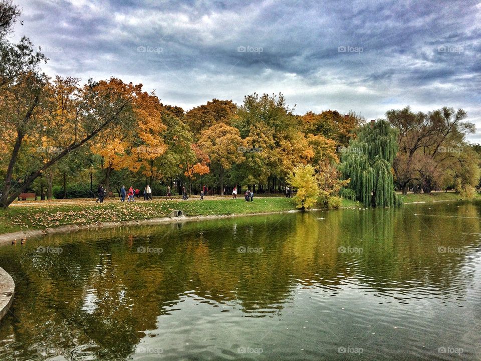Autumn park in moscow