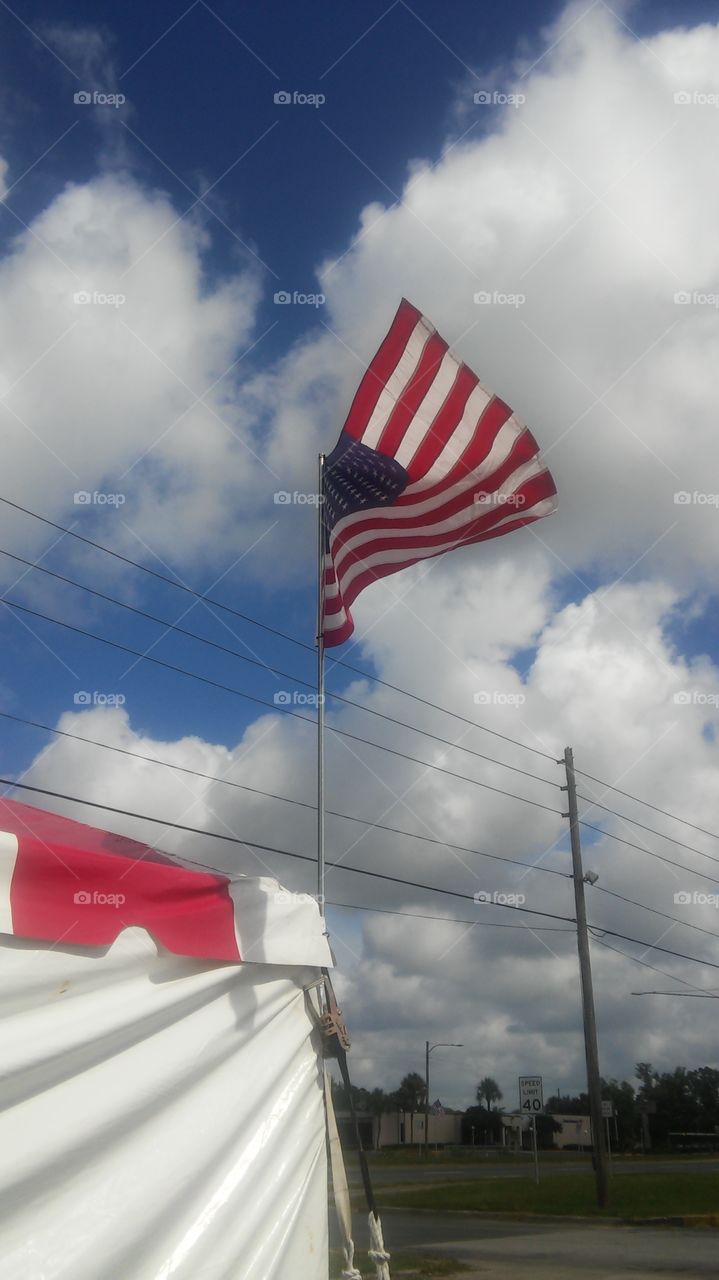 Flag, Wind, Sky, Administration, Flagpole