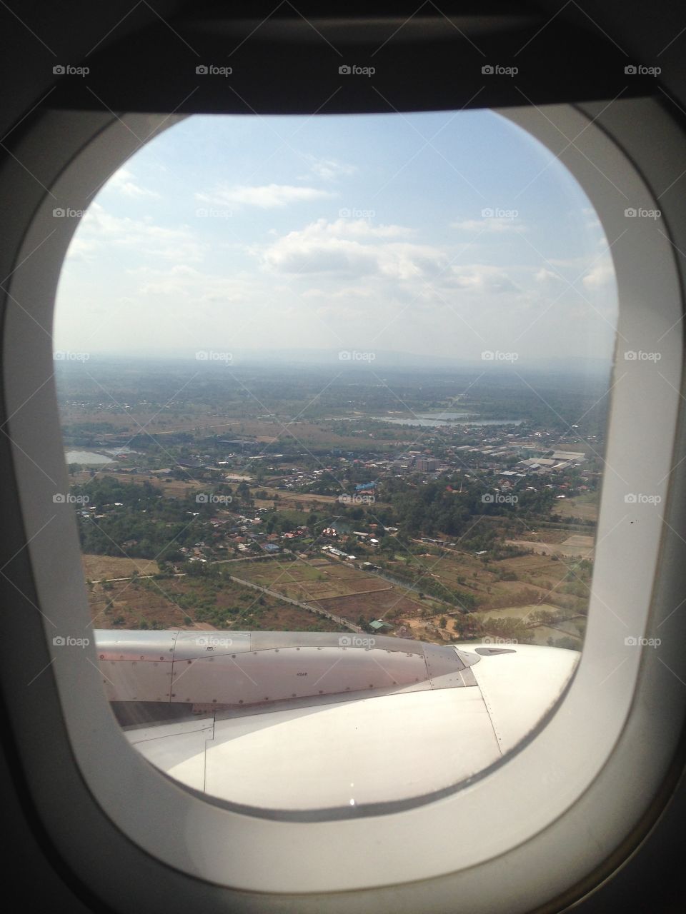 Airplane Window View