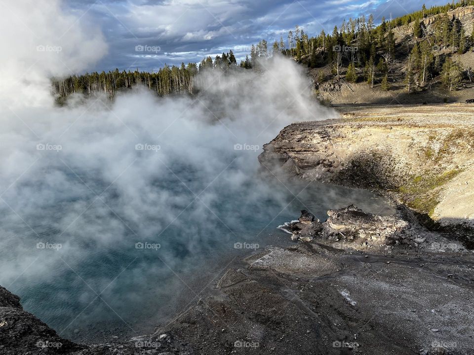 Hot springs in Yellowstone National Park. 