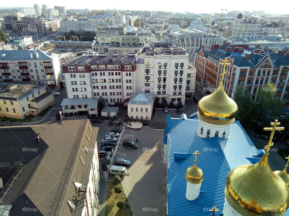 View from the bell tower of the Epiphany Cathedral in Kazan