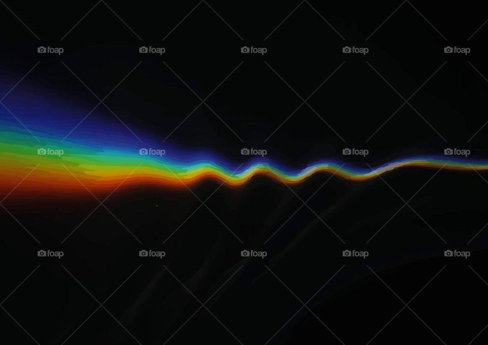 Photography of rainbow. Rainbow on black background.  Abstract web background. Banners and panels. Design background. Computer. Desktop background and design. Unique. Surrealistic. Dispersion of light