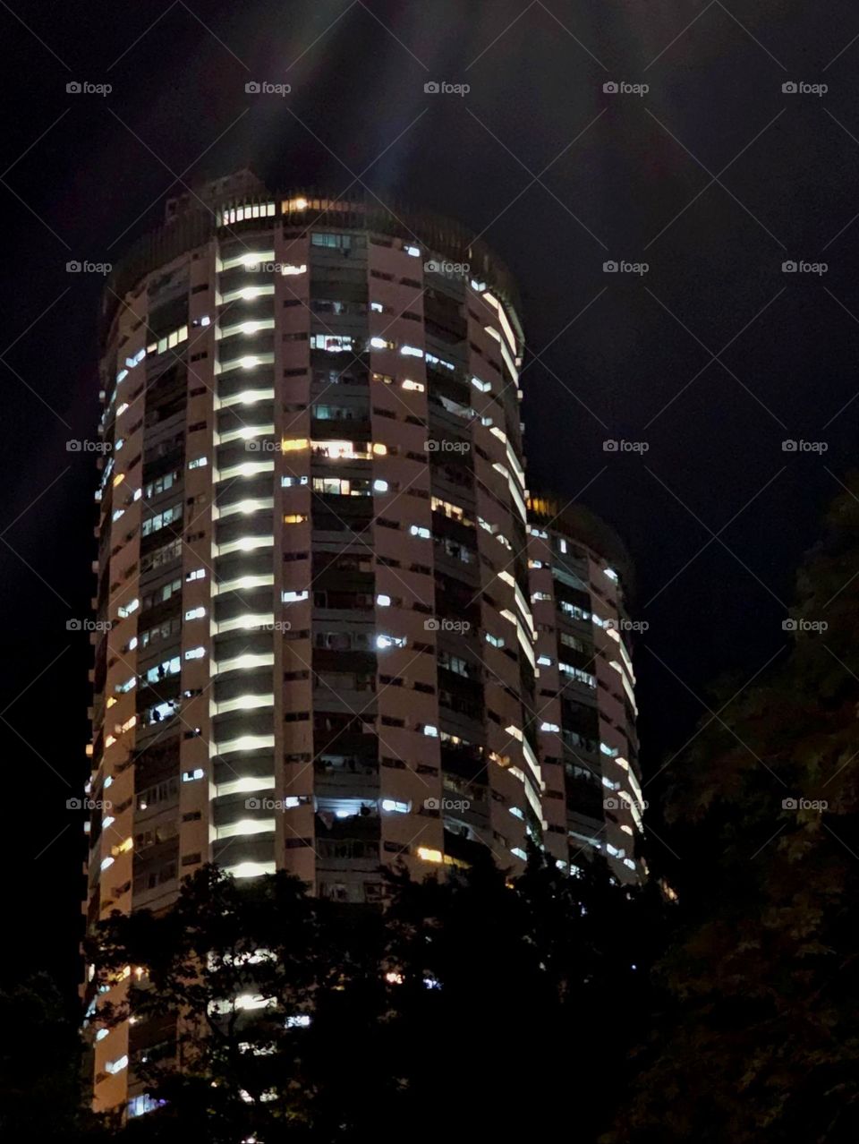 Twinkling building