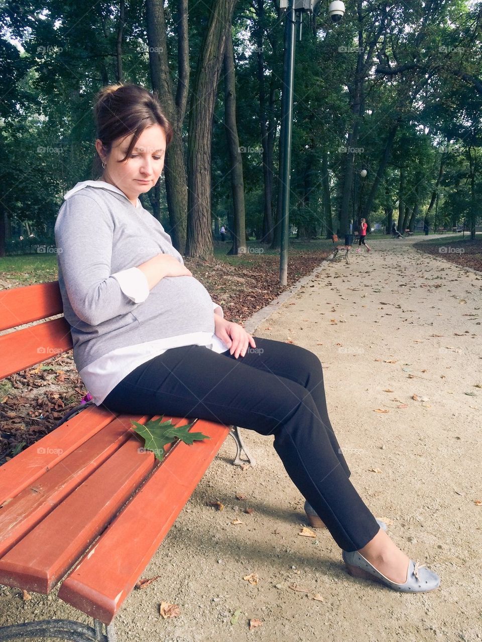 Mom resting in the park