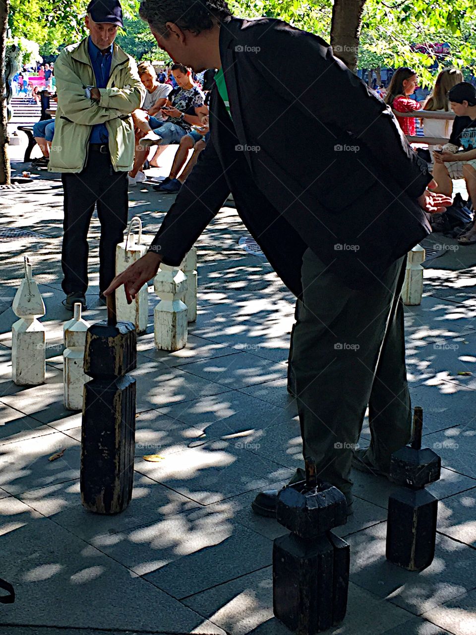 Playing chess outside! 