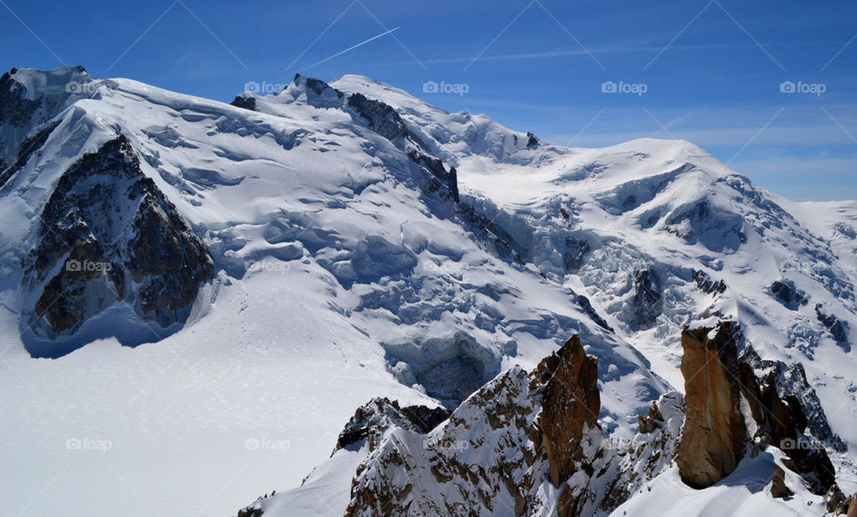 Mont Blanc from the aiguille du midi.