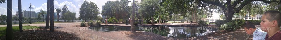 lake eola. this is part of a panoramic