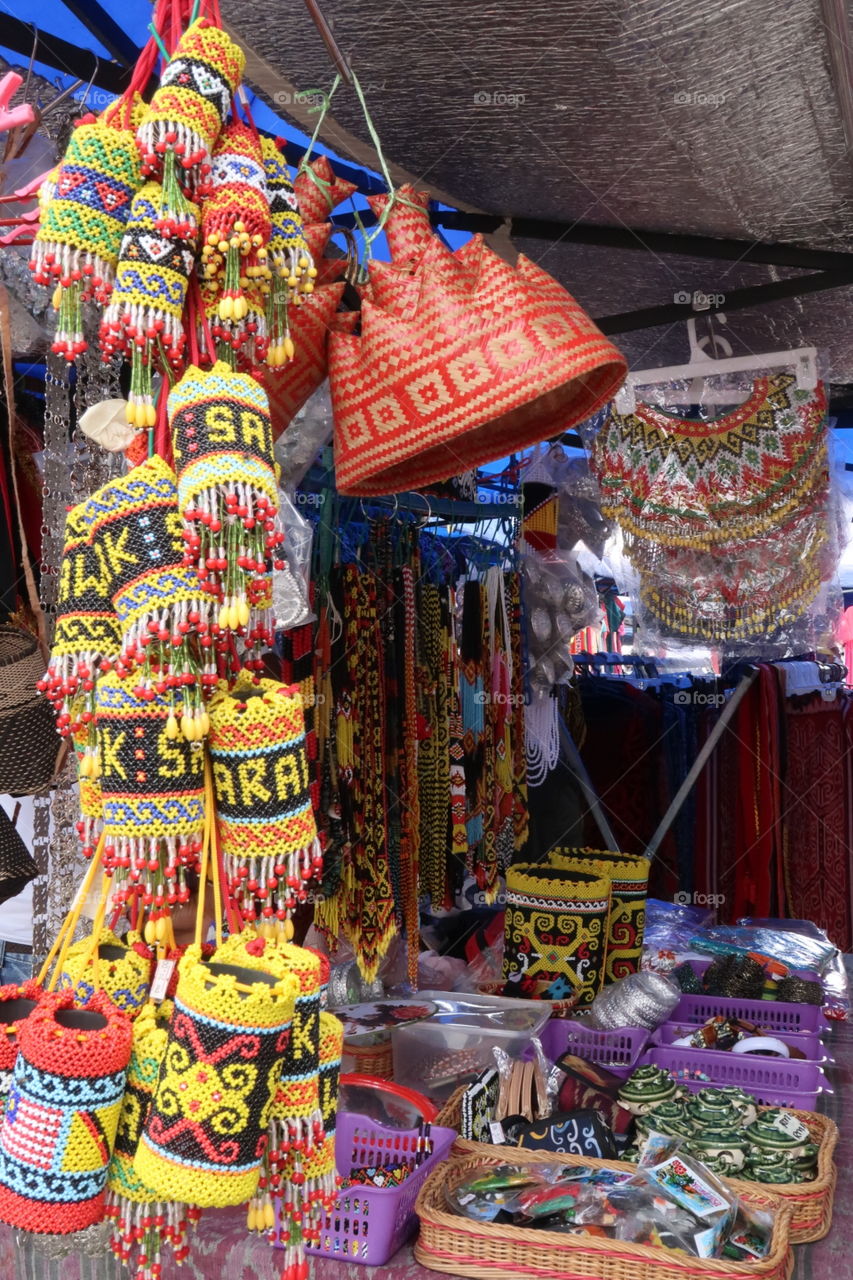 Variety of accessories for sale at market