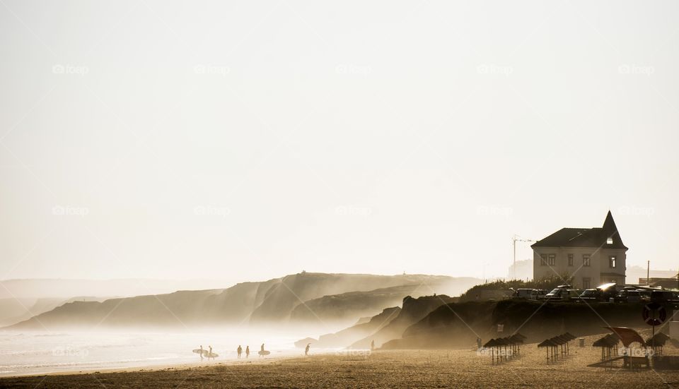 early morning surfers